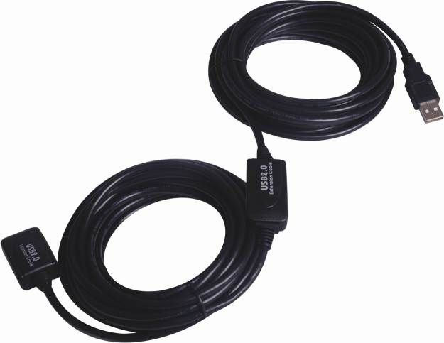 PremiumCord USB 2.0 repeater a predlžovací kábel A/M-A/F 15m