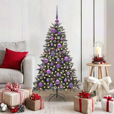 vidaXL Umelý vianočný stromček Zelená 120 cm PVC, plast a oceľ