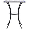 vidaXL Mozaikový bistro stolík, modro biely 60 cm, keramika
