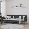 vidaXL Denná posteľ sivá masívna borovica 80x200 cm