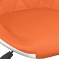 vidaXL Otočné jedálenské stoličky 2 ks oranžové a biele umelá koža