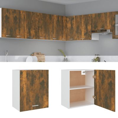 vidaXL Závesná skrinka “Lyon” dymový dub 50x31x60 cm spracované drevo