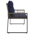 vidaXL Vonkajšia lavička 2 -Seater 4 ks 110 x 59 x 82 cm polyratan