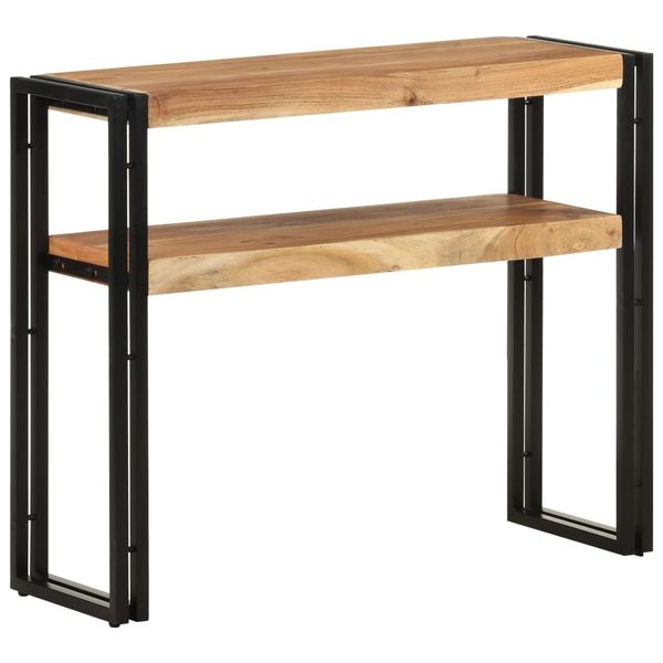 vidaXL Konzolový stolík 90x30x75 cm akáciový masív
