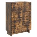 vidaXL Servírovacia skriňa so zásuvkou Dymový dub 66 x 34,5 x 90 cm