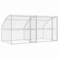 vidaXL Psí kennel 2 ks Strieborná 4 x 2 x 2 m Pozinkovaná oceľ