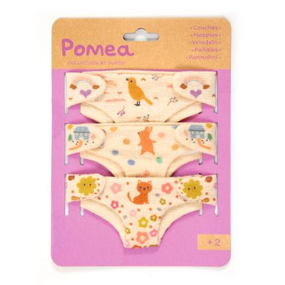 Pomea Látkové plienky pre bábiku 3 ks