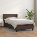 vidaXL Boxspring posteľ s matracom hnedá 100x200 cm umelá koža