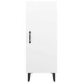 vidaXL Komoda biela 34,5x34x90 cm spracované drevo