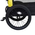 vidaXL Vozík pre domáce zvieratá na bicykel/beh 2-v-1, žlto čierny