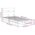 vidaXL Posteľ bez matraca 90x200 cm masívna borovica
