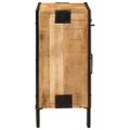 vidaXL Komoda 80x31x66 cm masívne surové mangovníkové drevo a kov