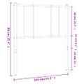 vidaXL Kovové náhradné čelo postele biele 100 cm