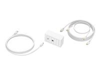 VISION Techconnect Modular AV Faceplate with cables - LIFETIME WARRANTY - 3 m cables - 4K at 30 Hz - Simple pack for installing touch panel display or projector - Includes UK double-gang backbox and double-gang surround that accommodates five modules - Mo