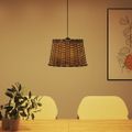 vidaXL Tienidlo na stropnú lampu, hnedé Ø40x26 cm, prútie