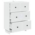 vidaXL Zásuvkový kabinet Biela 66 x 34,5 x 90 cm Kompozitné drevo
