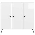 vidaXL Servírovacia skriňa Biela s vysokým leskom 89 x 34,5 x 80 cm