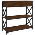 vidaXL Konzolový stolík hnedý dub 75x28x75 cm kompozitné drevo