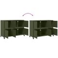 vidaXL Komoda olivovozelená 100,5x39x72 cm oceľ