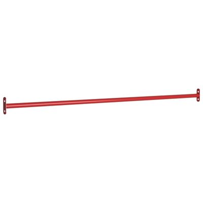 vidaXL Otočná tyč 125 cm oceľová červená