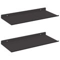 vidaXL Závesná polica 2 ks Čierny 40 x 17,5 x 2,5 cm Oceľ