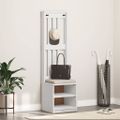 vidaXL Halový strom SANDNES biela 45x40x159,5 cm masívna borovica