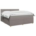 vidaXL Posteľ boxspring s matracom Sivohnedá 140 x 200 cm Látka