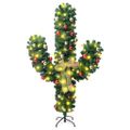 vidaXL Vianočný kaktus s podstavcom a LED zelený 180 cm PVC