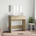 vidaXL Toaletný stolík so zrkadlom dub sonoma 80x39x80 cm