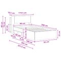 vidaXL Rám postele so skladom Dub artisan 90 x 200 cm Kompozitné drevo