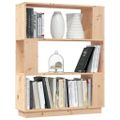 vidaXL Knižnica/deliaca stena 80x25x101 cm masívna borovica