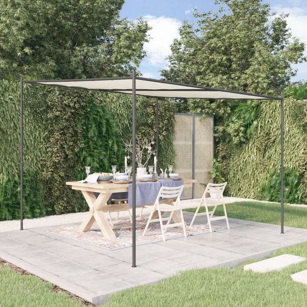 vidaXL Altánok biely 3x3 m 180 g/m² látka a oceľ