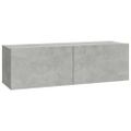 vidaXL TV skrinky 2 ks betónovo-sivé 100x30x30 cm spracované drevo