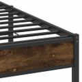 vidaXL Posteľný rám bez matraca dymový dub 140x200 cm kompozitné drevo