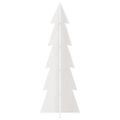 vidaXL Drevený vianočný stromček biely 112 cm masívna borovica