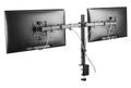 Neomounts FPMA-D550DBLACK/Držák displeje/na stůl/10-32"/svorka/VESA 100X100/nosn. 2x 8kg/2 displeje/černý Držák, VESA, stolní, pro 2 ploché monitory, úhloprícka 10"-32", náklon, otácení, rotace, nosnost 16kg, cerný