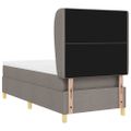 vidaXL Posteľ s pružinovým rámom Sivohnedá 200 x 90 cm látka
