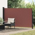 vidaXL Retračná bočná markíza 300 x 170 cm Polyester Obdĺžnikový Hnedá