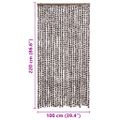vidaXL Záves proti hmyzu, hnedý a biely 100x220 cm, ženilka