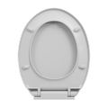 vidaXL WC sedadlo, pomalé sklápanie, rýchloupínacie, svetlosivé,oválne