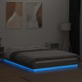 vidaXL Posteľný rám s LED svetlami sivý sonoma 120x190cm kompoz. drevo