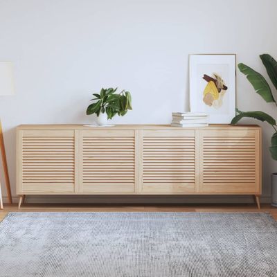 vidaXL Lamelové dvierka na skrinku 4 ks 61,5x59,4 cm, borovicový masív