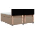 vidaXL Boxspring posteľ s matracom kapučínová 180x200 cm umelá koža