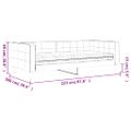 vidaXL Denná posteľ s matracom tmavosivá 90x200 cm zamat