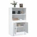 vidaXL Vysoká skrinka lesklá biela 60x35,5x103,5 cm kompozitné drevo
