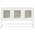 VidaXL TV skrinka Biela 100,5x39x60,5 cm Oceľ valcovaná za studena