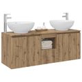 vidaXL Set kabinetov do kúpeľne 3 ks Dub artisan 49,5 x 44,5 x 65 cm