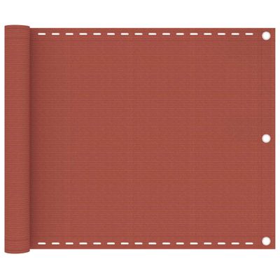 vidaXL Balkónová markíza tehlová 75x300 cm HDPE