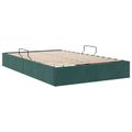 vidaXL Otomanový posteľný rám Tmavozelená 120 x 200 cm Zamat