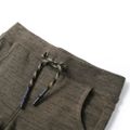 Detské tepláky tmavé kaki melanž 104